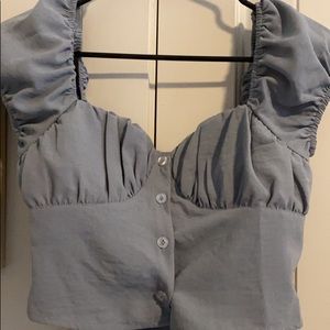 Grey nasty gal top size 4